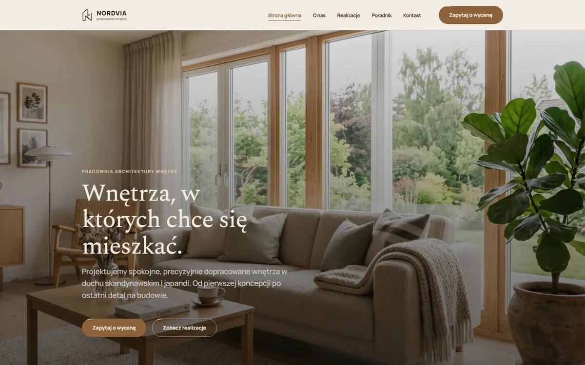 Strona główna Nordvia z jasnym wnętrzem w stylu skandynawskim